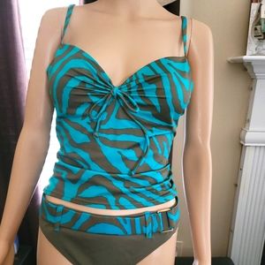 Victoria Secret Sexy Tiger Tankini Sz 34C